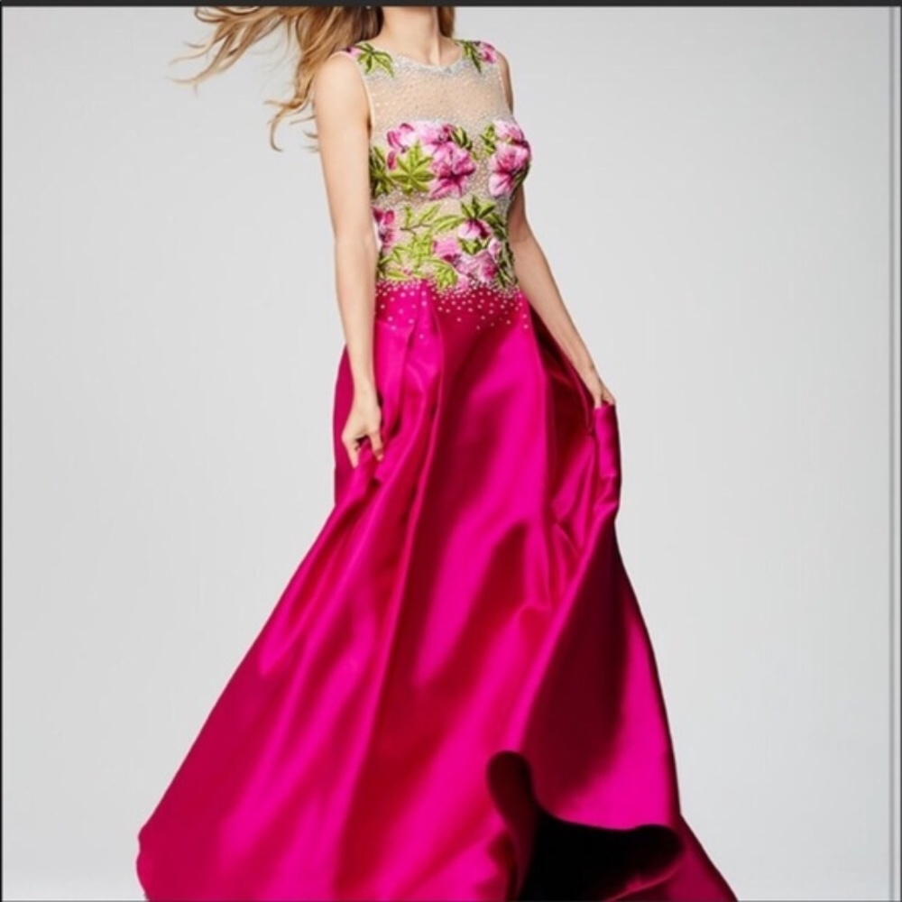 Jovani Fuchsia Gown Winter Formal New Years Eve